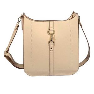 Neiman Marcus Light Taupe Cream Parker Shoulder Bag NWT